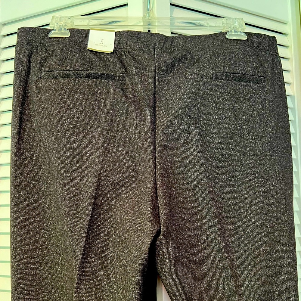 NWT Chicos Black Fleck Pants, Size 3